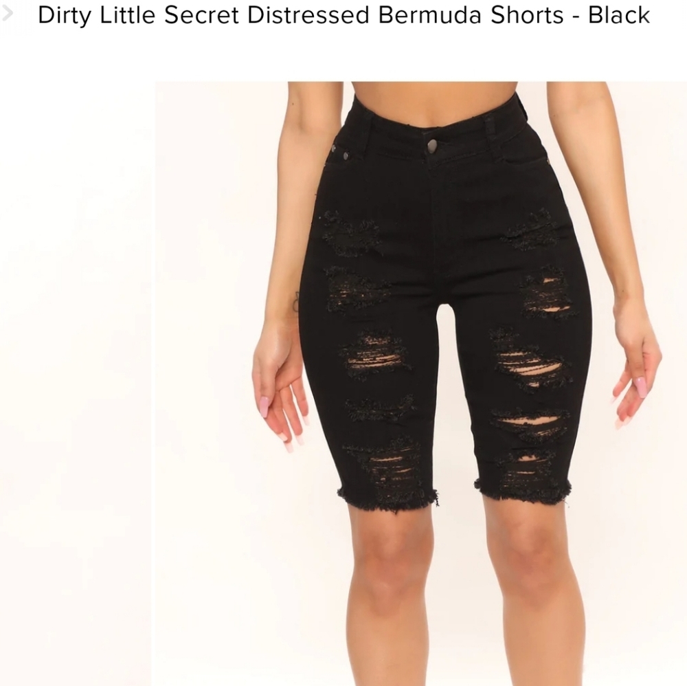Fashionnova Dirty Little Secrets Black Bermuda Shorts